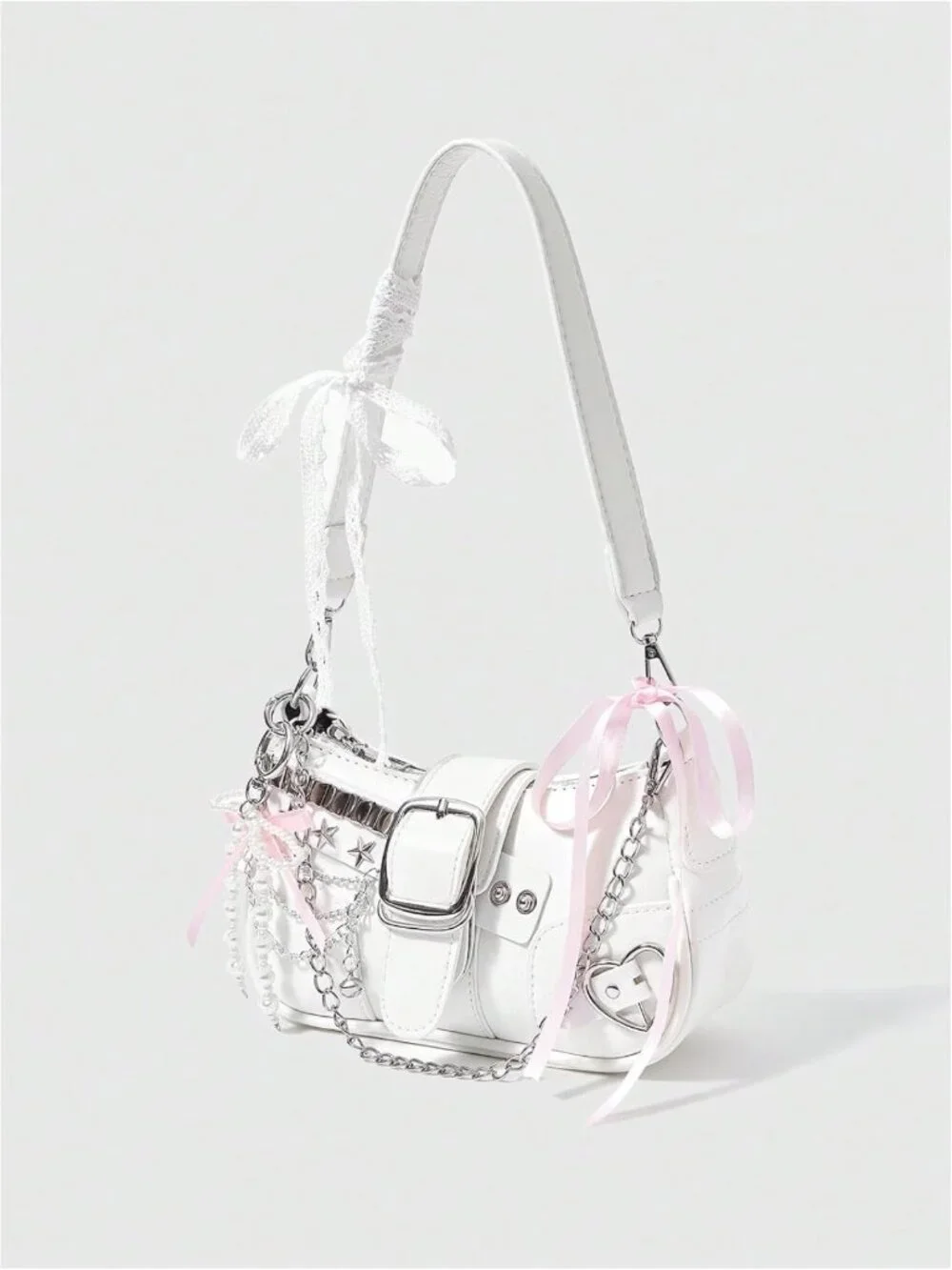 Y2K Star Embroidery Mini Chain Hobo Bag | Trendy Shoulder Handbag & Purse